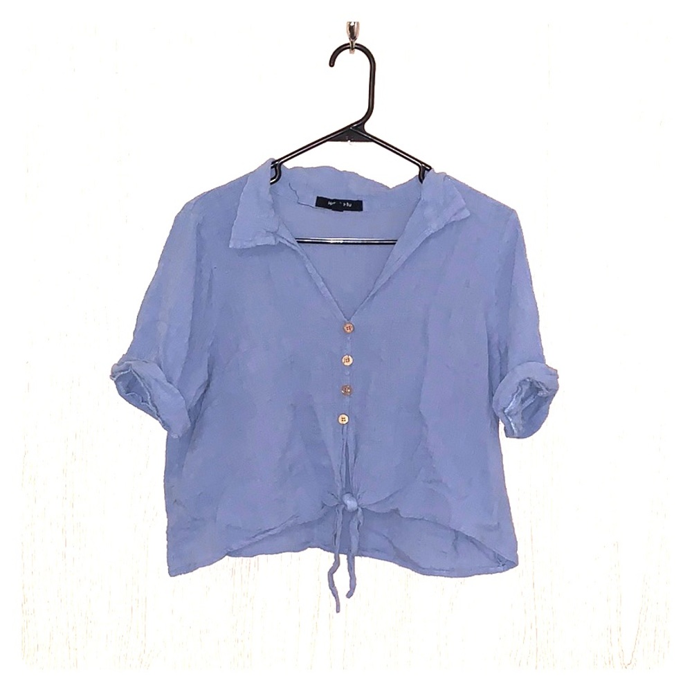 Dusty Blue Crop